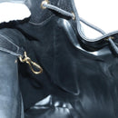 TIFFANY&Co. Backpack Leather Black Gold Auth LNZ354V-27