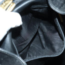 TIFFANY&Co. Backpack Leather Black Gold Auth LNZ354V-30