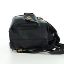 TIFFANY&Co. Backpack Leather Black Gold Auth LNZ354V-4