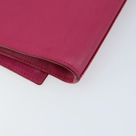 SAINT LAURENT Y Line Clutch Bag Leather Pink Gold 311213 Auth LNZ355