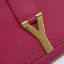 SAINT LAURENT Y Line Clutch Bag Leather Pink Gold 311213 Auth LNZ355-8
