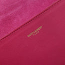 SAINT LAURENT Y Line Clutch Bag Leather Pink Gold 311213 Auth LNZ355-17