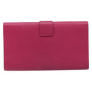 SAINT LAURENT Y Line Clutch Bag Leather Pink Gold 311213 Auth LNZ355-2