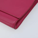 SAINT LAURENT Y Line Clutch Bag Leather Pink Gold 311213 Auth LNZ355-7