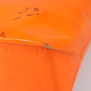 LOUIS VUITTON Monogram Vernis Fluo Reade MM Bag Orange Pink M91902 Auth LNZ356-8