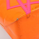 LOUIS VUITTON Monogram Vernis Fluo Reade MM Bag Orange Pink M91902 Auth LNZ356-15