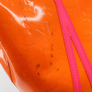 LOUIS VUITTON Monogram Vernis Fluo Reade MM Bag Orange Pink M91902 Auth LNZ356-10
