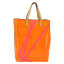 LOUIS VUITTON Monogram Vernis Fluo Reade MM Bag Orange Pink M91902 Auth LNZ356-2