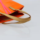 LOUIS VUITTON Monogram Vernis Fluo Reade MM Bag Orange Pink M91902 Auth LNZ356-7