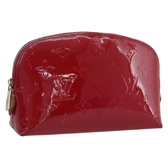 LOUIS VUITTON Vernis Pochette Cosmetic Pouch Rose Indian M90009 LV Auth LNZ362