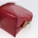 LOUIS VUITTON Vernis Pochette Cosmetic Pouch Rose Indian M90009 LV Auth LNZ362-15