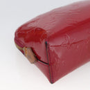 LOUIS VUITTON Vernis Pochette Cosmetic Pouch Rose Indian M90009 LV Auth LNZ362-16