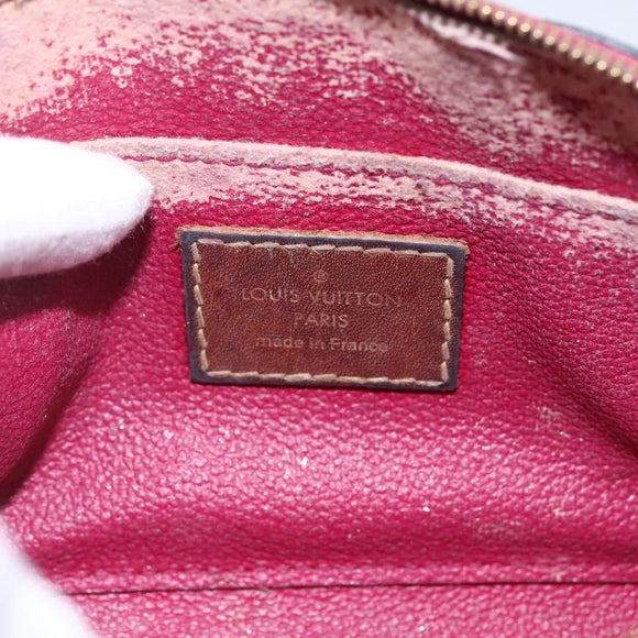 LOUIS VUITTON Vernis Pochette Cosmetic Pouch Rose Indian M90009 LV Auth LNZ362