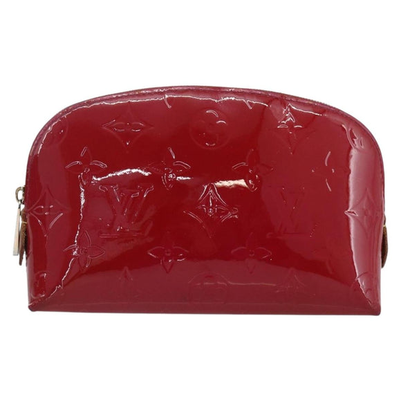 LOUIS VUITTON Vernis Pochette Cosmetic Pouch Rose Indian M90009 LV Auth LNZ362