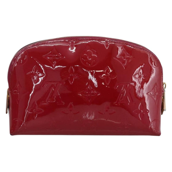 LOUIS VUITTON Vernis Pochette Cosmetic Pouch Rose Indian M90009 LV Auth LNZ362