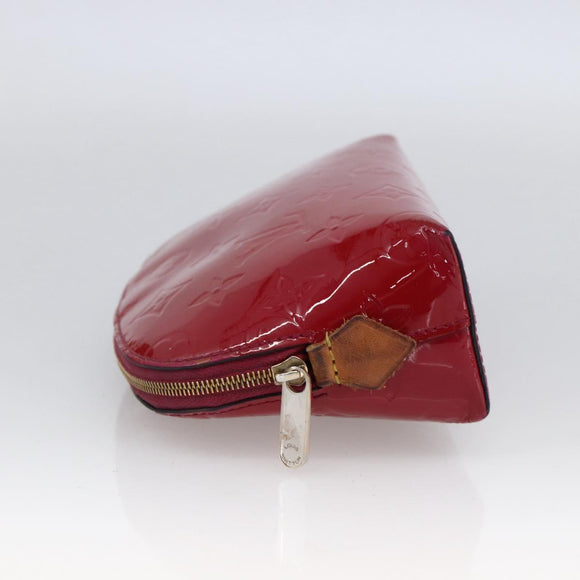 LOUIS VUITTON Vernis Pochette Cosmetic Pouch Rose Indian M90009 LV Auth LNZ362