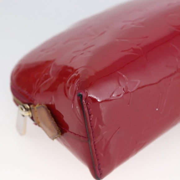 LOUIS VUITTON Vernis Pochette Cosmetic Pouch Rose Indian M90009 LV Auth LNZ362
