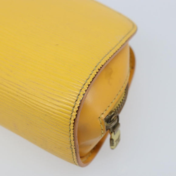LOUIS VUITTON Epi Dauphine PM Pouch Yellow M48449 LV Auth LNZ367
