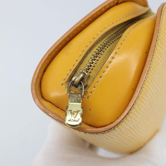 LOUIS VUITTON Epi Dauphine PM Pouch Yellow M48449 LV Auth LNZ367