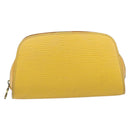LOUIS VUITTON Epi Dauphine PM Pouch Yellow M48449 LV Auth LNZ367-13