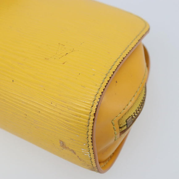 LOUIS VUITTON Epi Dauphine PM Pouch Yellow M48449 LV Auth LNZ367
