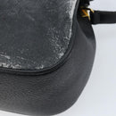 GUCCI GG Supreme Web Sherry Line Bag PVC Black Gold 116 02 076 Auth LNZ368-9