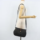 GUCCI GG Supreme Web Sherry Line Bag PVC Black Gold 116 02 076 Auth LNZ368-23