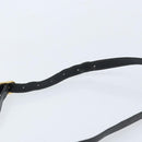 GUCCI GG Supreme Web Sherry Line Bag PVC Black Gold 116 02 076 Auth LNZ368-8