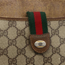 GUCCI GG Supreme Web Sherry Line Bag PVC Beige Gold 904 02 026 Auth LNZ369-15
