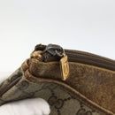 GUCCI GG Supreme Web Sherry Line Bag PVC Beige Gold 904 02 026 Auth LNZ369-16