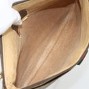 GUCCI GG Supreme Web Sherry Line Bag PVC Beige Gold 904 02 026 Auth LNZ369-18
