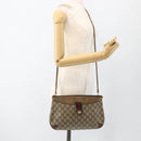GUCCI GG Supreme Web Sherry Line Bag PVC Beige Gold 904 02 026 Auth LNZ369-24