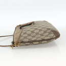 GUCCI GG Supreme Web Sherry Line Bag PVC Beige Gold 904 02 026 Auth LNZ369-4