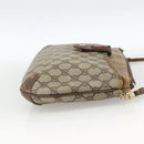 GUCCI GG Supreme Web Sherry Line Bag PVC Beige Gold 904 02 026 Auth LNZ369-5