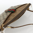 GUCCI GG Supreme Web Sherry Line Bag PVC Beige Gold 904 02 026 Auth LNZ369-6