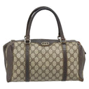 GUCCI GG Supreme Boston Bag PVC Beige Gold 14 03 3214 Auth LNZ370-2