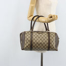 GUCCI GG Supreme Boston Bag PVC Beige Gold 14 03 3214 Auth LNZ370-24