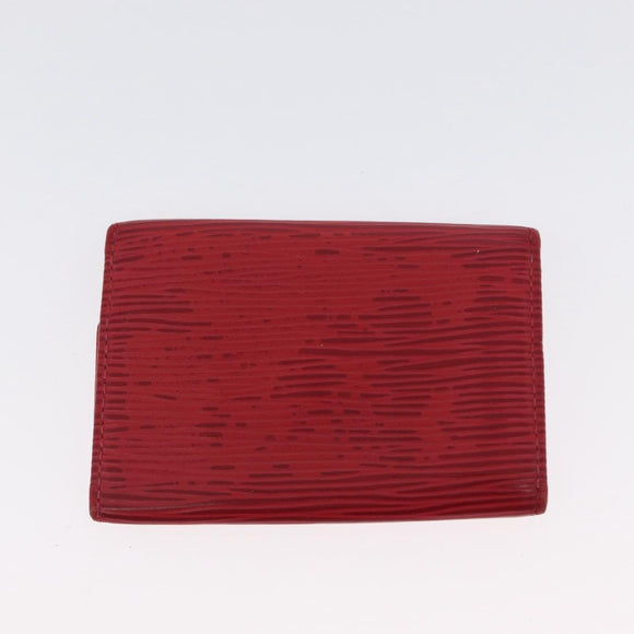 LOUIS VUITTON Epi Wallet 3 Set Red Blue LV Auth LNZ371