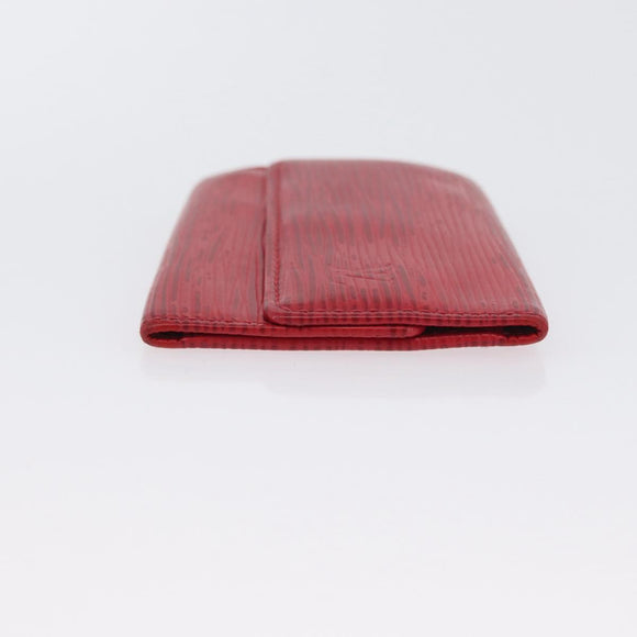 LOUIS VUITTON Epi Wallet 3 Set Red Blue LV Auth LNZ371