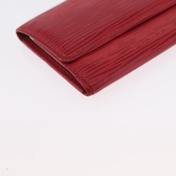LOUIS VUITTON Epi Wallet 3 Set Red Blue LV Auth LNZ371