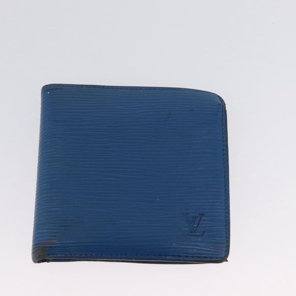 LOUIS VUITTON Epi Wallet 3 Set Red Blue LV Auth LNZ371