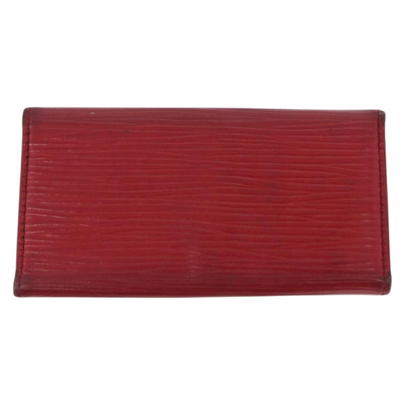 LOUIS VUITTON Epi Wallet 3 Set Red Blue LV Auth LNZ371