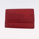 LOUIS VUITTON Epi Wallet 3 Set Red Blue LV Auth LNZ371-9