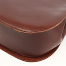 Salvatore Ferragamo Gancini Shoulder Bag Leather Brown Gold Auth LNZ377-12