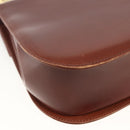 Salvatore Ferragamo Gancini Shoulder Bag Leather Brown Gold Auth LNZ377-13