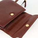 Salvatore Ferragamo Gancini Shoulder Bag Leather Brown Gold Auth LNZ377-14