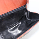 Salvatore Ferragamo Gancini Shoulder Bag Leather Brown Gold Auth LNZ377-17