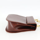 Salvatore Ferragamo Gancini Shoulder Bag Leather Brown Gold Auth LNZ377-5