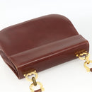 Salvatore Ferragamo Gancini Shoulder Bag Leather Brown Gold Auth LNZ377-6