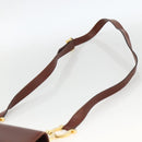 Salvatore Ferragamo Gancini Shoulder Bag Leather Brown Gold Auth LNZ377-8